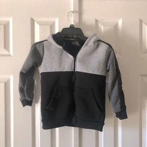 Street Rules Clothing Co. grey & black block thick zip up hooded sweatshirt 6